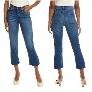 Rag and Bone Nina High Rise Ankle Flare Jeans Topaz Size 25 Medium Wash Blue